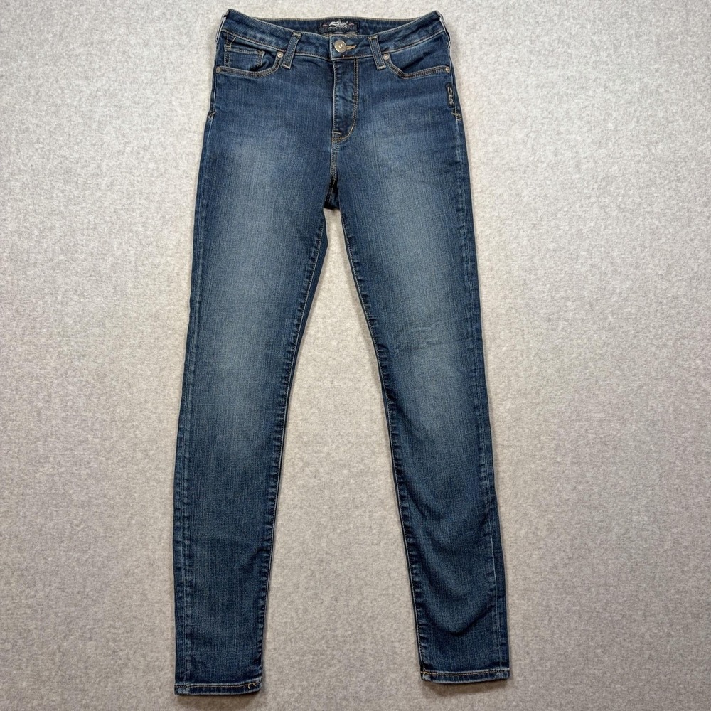 Silver Jeans Co Bleecker Skinny Jeans Womens 27x29 Medium Wash Stretch Denim